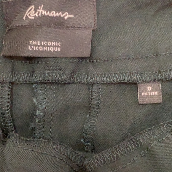 Reitmans Iconic Slim Leg Dark Green Dress Pant Sz 0P - Picture 6 of 7